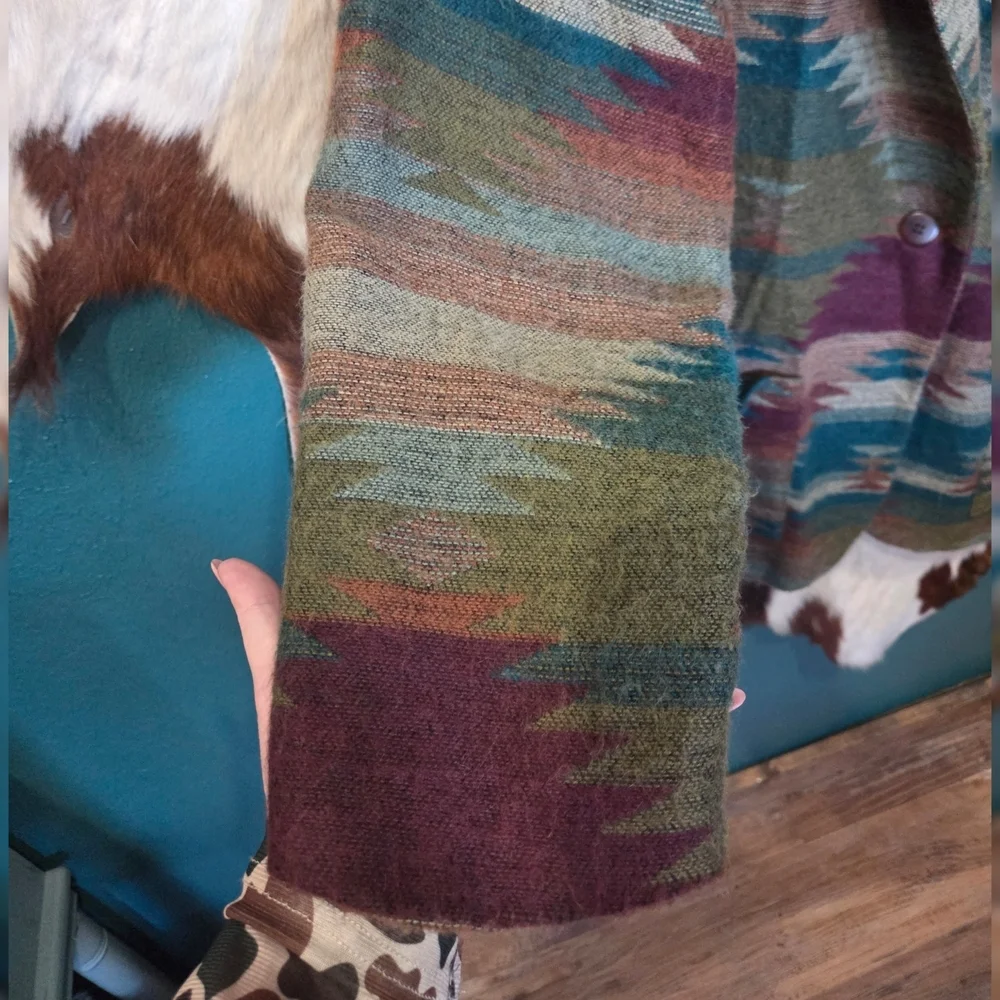 Vintage Change Of Pace Aztec Patterned Sports Coat